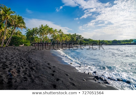 Stock fotó: Volcanic Sand On The Beach