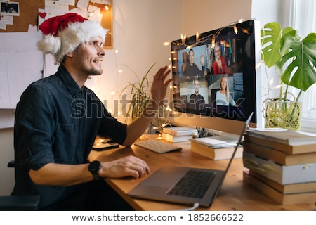 [[stock_photo]]: Christmas Home Office Desk