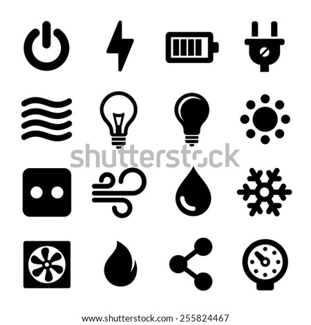 Zdjęcia stock: Electric And Electronic Icons Electric Diagram Symbols Current Three Phase Connections And Electr