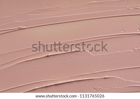 Сток-фото: Cosmetics Abstract Texture Background Beige Acrylic Paint Brush