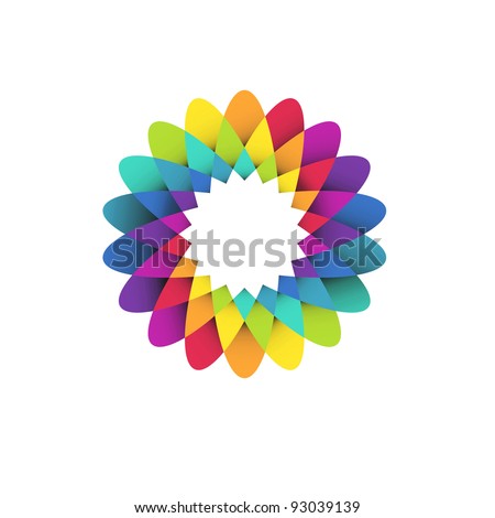 Foto stock: Spectrum Logo Design With Rainbow Color Abstract Colorful Spect