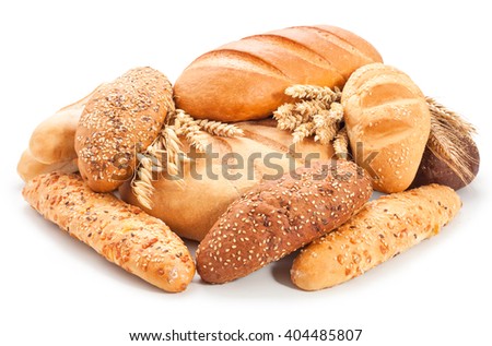 ストックフォト: Slices Of Black Rye Bread On A White Background Food Background