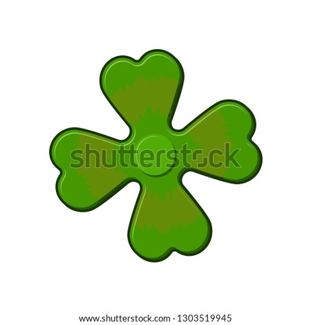 Stockfoto: Irish Spinner Clover Shamrock Hand Toy For Ireland Green Clove