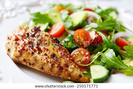 Stock fotó: Fresh Salad With Chicken Fillet