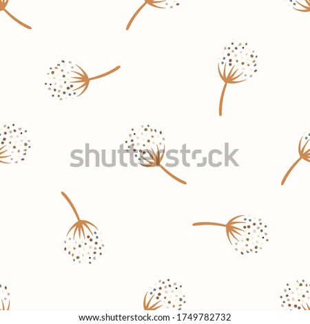 Сток-фото: Scandinavian Seamless Vector Pattern With Flowers Nordic Folk Art Repetitive Navy Blue Ornament