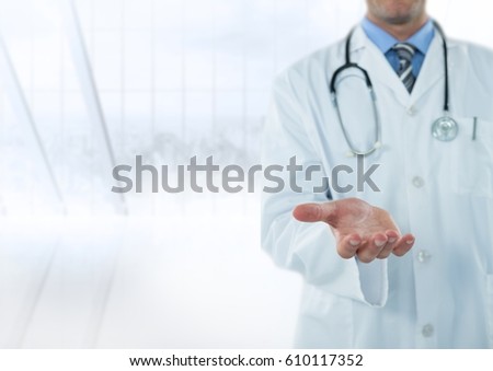 Foto stock: Mid Section Of Doctor Gesturing