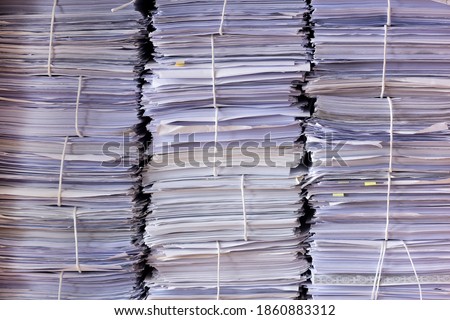 Stock photo: Three Document Paper Document Stack Copy Document Concept Vector Illustration Isolated On White B