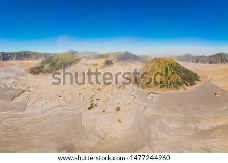 Сток-фото: Aerial Shot Of The Bromo Volcano And Batok Volcano At The Bromo Tengger Semeru National Park On Java