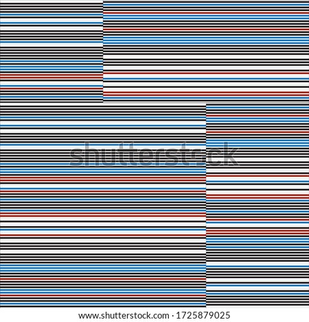 ストックフォト: Abstract Zigzag Parallel Stripes Vector Seamless Pattern Repeating Monochrome Background