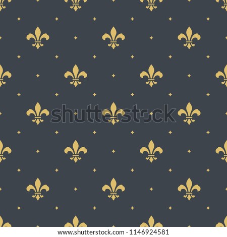 Stock photo: Seamless Vector Pattern With Royal Lily