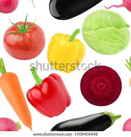 Foto stock: Radish Seamless Pattern Red And White Radishes Endless Background Texture Vegetable Background V