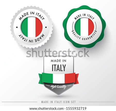 Foto d'archivio: Modern Vector Made In Europe Label Isolated On White Background Simple Sticker With European Colors