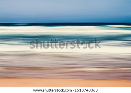 Stockfoto: Abstract Sea Background Long Exposure View Of Dreamy Ocean Coas