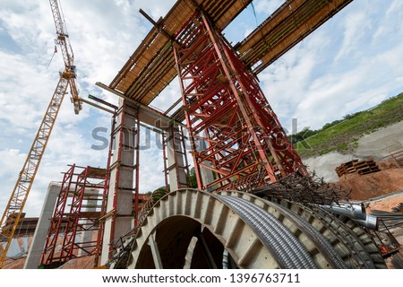 Сток-фото: Armoring At The Building Site To Stabilize The Fundament Made Of