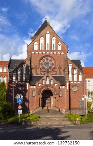 Foto stock: Facade Of The Mission In St Wendel Of The Divine Word Missionar