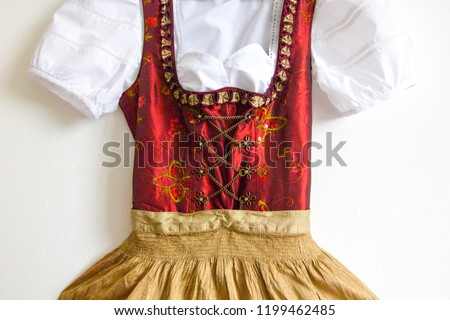 Сток-фото: Women In Dirndl - Traditional Dress Worn In Germany And Austria Icons Set
