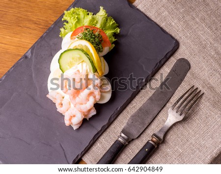 Foto stock: Danish Specialties And National Dishes High Quality Open Sandwich