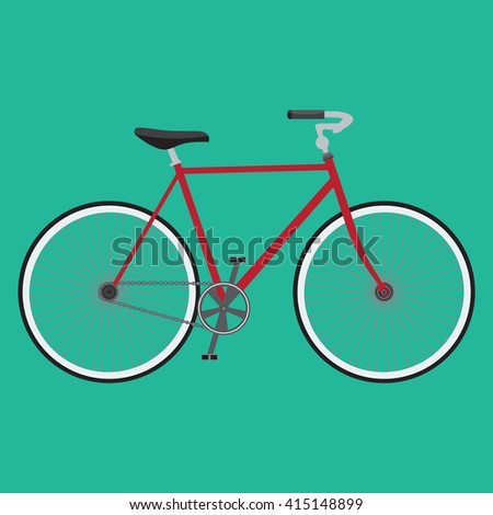 Stok fotoğraf: Bicycle Icon Detailed Bicycle Icon Solid And Flat Color Design