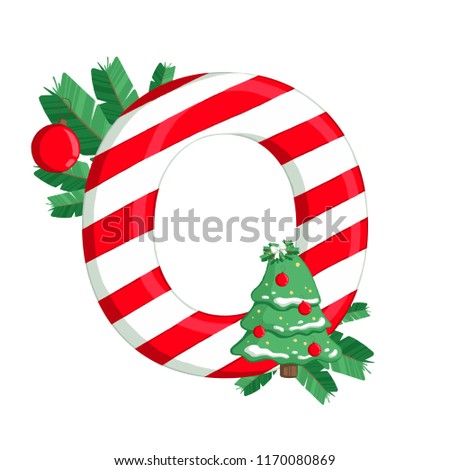 Stok fotoğraf: Letter O Candy Font Caramel Alphabet Lollipop Lettering Sweet