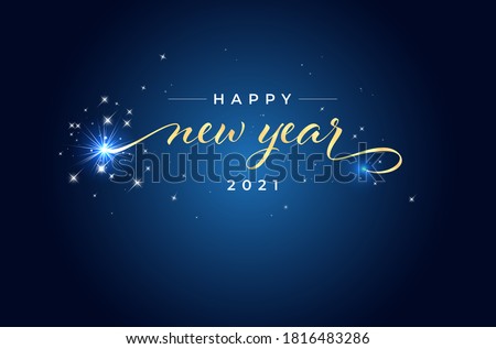 Stock photo: Holidays Blue Vector Fireworks Greeting Background Copy Space