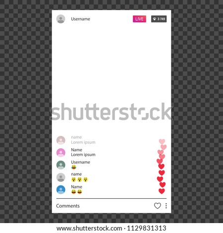 Stock photo: Social Media The User Started A Live Streaming Avatar User With Gradient