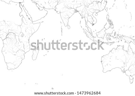 Zdjęcia stock: World Map Of Indian Ocean Madagascar Ceylon Bengal India Africa Australia Indonesia Geochart