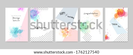 ストックフォト: Multicolored Backdrop For Greetings Or Invitations With Frames A