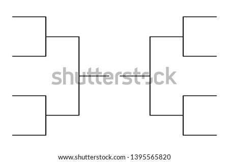 Stockfoto: Simple Tournament Bracket Template For 8 Teams On White Background
