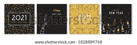 [[stock_photo]]: Seamless Pattern Merry Christmas And New Year Banner With Snowy City Vector Illustration