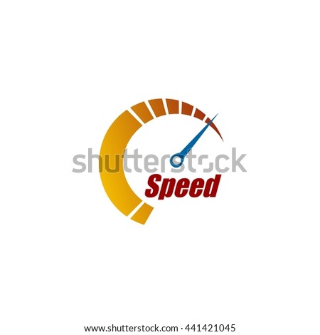 ストックフォト: Tachometer Speedometer Indicator Icon Flat Icon Vector Illustration