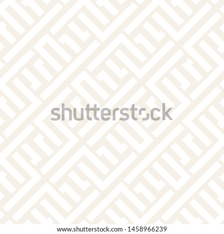 Stok fotoğraf: Interlacing Lines Subtle Lattice Ethnic Monochrome Texture Vector Seamless Black And White Pattern