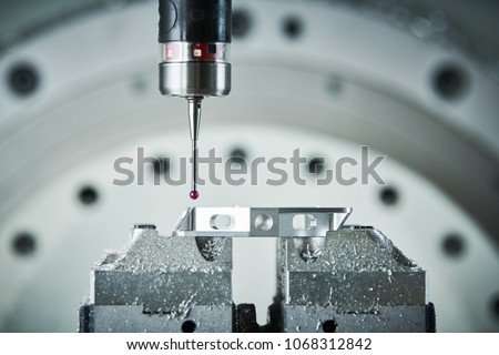 Stok fotoğraf: Quality Control Measurement Probe Metalworking Cnc Milling Mach