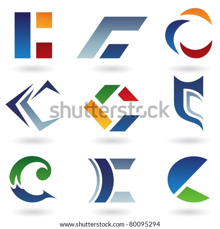 Stockfoto: Orange And Blue Arrow Shaped A And C Letters Vector Illustration
