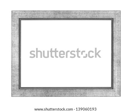 Zdjęcia stock: Rectangular Gilded Frame Isolated With Clipping Path On White Ba