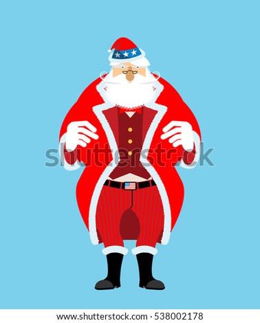 ストックフォト: Patriotic Santa Claus Cap With Gifts Winter Hat Uncle Sam For G