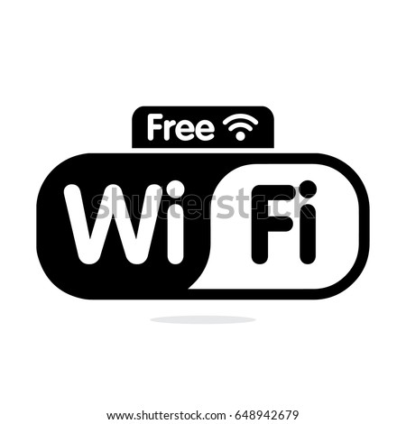 Foto stock: Wifi Connection Signal Icon With Public Sign In The Circle Vect