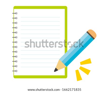 Stock photo: Notebook Pencils