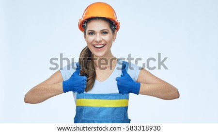 Stock photo: Young Construction Worker Wearing Coveralls Isolated On White