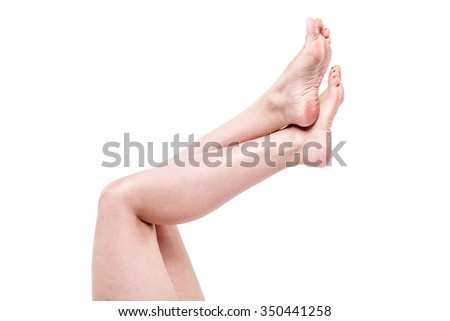 Stock photo: Female Legs With Overdried Dehydrated Dry Skin On Heels Closeup