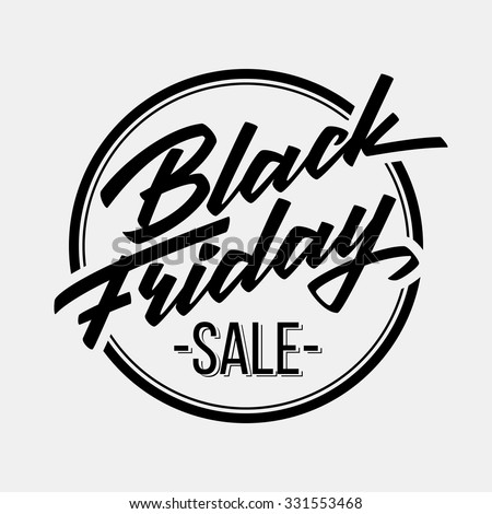 Stok fotoğraf: Black Friday Sale Banner Poster Logo Dark Color On White Background Discount Up To 80 Offer Vec