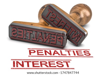 Foto stock: Unpaid Income Tax Concept Penalties And Interest Internal Reve