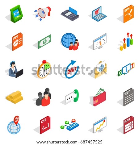 ストックフォト: Fingerprint Law And Judgement Isometric Icon Vector Illustration