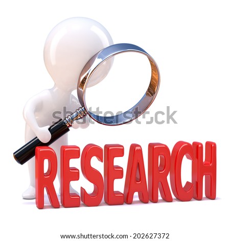 Stockfoto: 3d Woman Looking Through Magnifying Glass Small Woman Concept