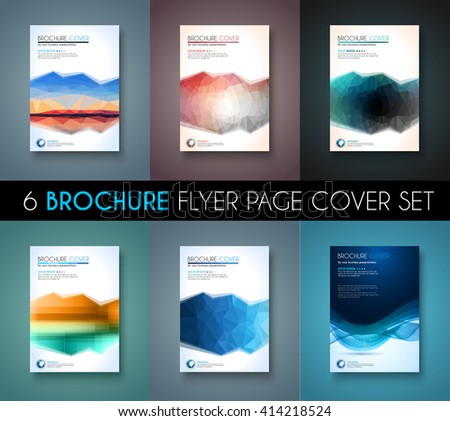 Сток-фото: Set Of 6 Brochure Template Flyer Design And Depliant Cover For Business