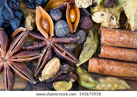 Foto stock: Mulled Wine And Spice Set