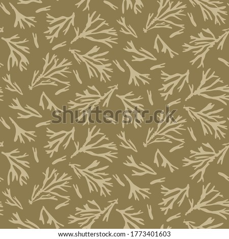 Foto d'archivio: Green Neutral Seamless Pattern For Modern Design In Flat Style