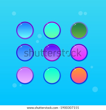 Foto stock: Bright Colorful Modern Smooth Juicy Blue Light Gradient Color Ab