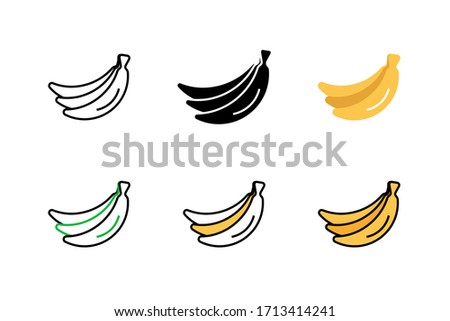 Foto stock: Bunch Of Bananas Isolated On White Background Banana Icon Bana