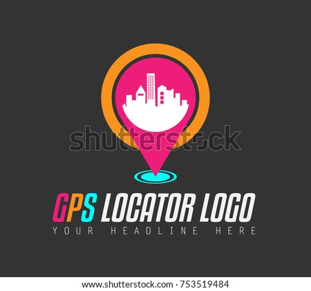 Stock photo: Creative Gps City Locator Logo Design For Brand Identity Compan