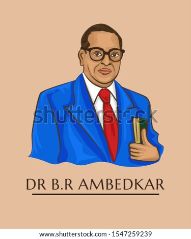 Stock fotó: Dr Bhimrao Ramji Ambedkar With Constitution Of India For Ambedkar Jayanti On 14 April